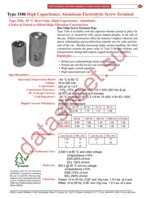 3186GH682M400MPC1 datasheet  